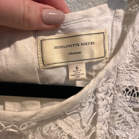 ANTHRO Moulinette Soeurs Ivory Lace Dress - Picture 5 of 8